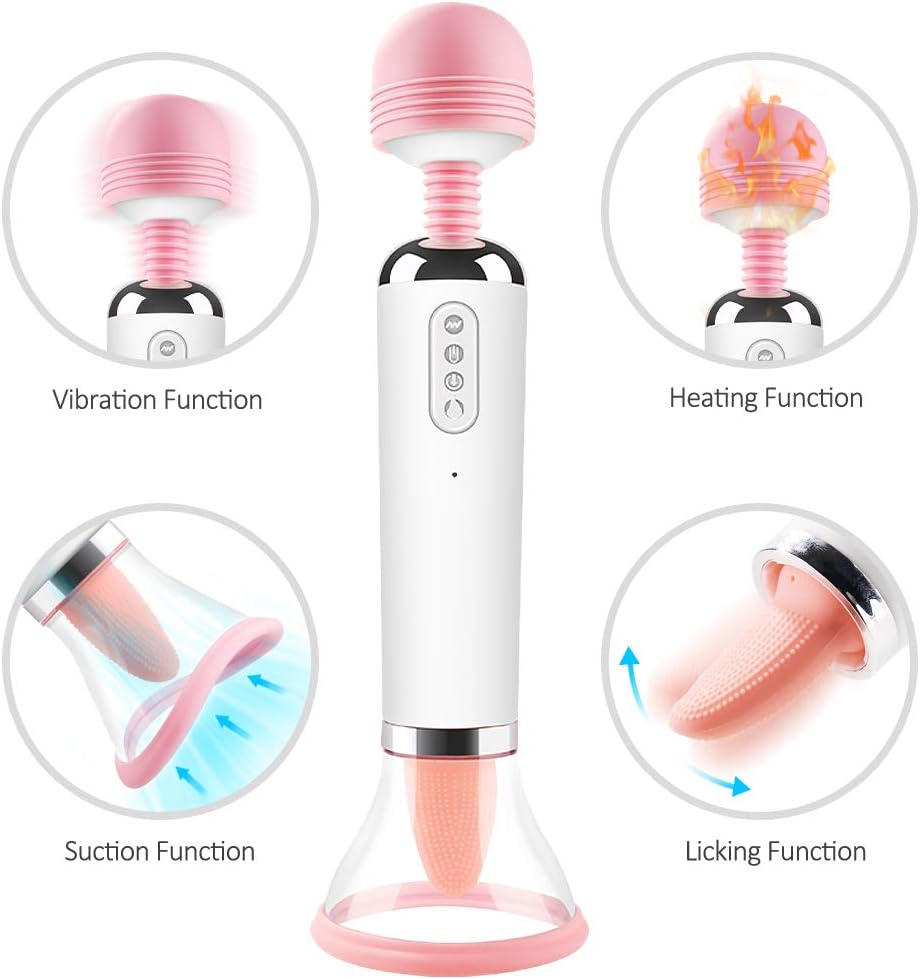 Multi Frequency Wand Sucking Licking Toys Strong Vibrarting Clìtorial Stimulator Vibrate USB Rechargeable -Whisper-Quiet Motor - Six Toys for Female Adǔllt Toys for Women,Adult Couples Toys,T-Shirt