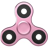 The Anti-Anxiety 360 Spinner Helps Focusing Fidget Toy [3D Figit] Tri-Spinner EDC Focus Toy for Kids & Adults - Best Stress Reducer Relieves ADHD Anxiety Boredom Metal Bearing (Pink)