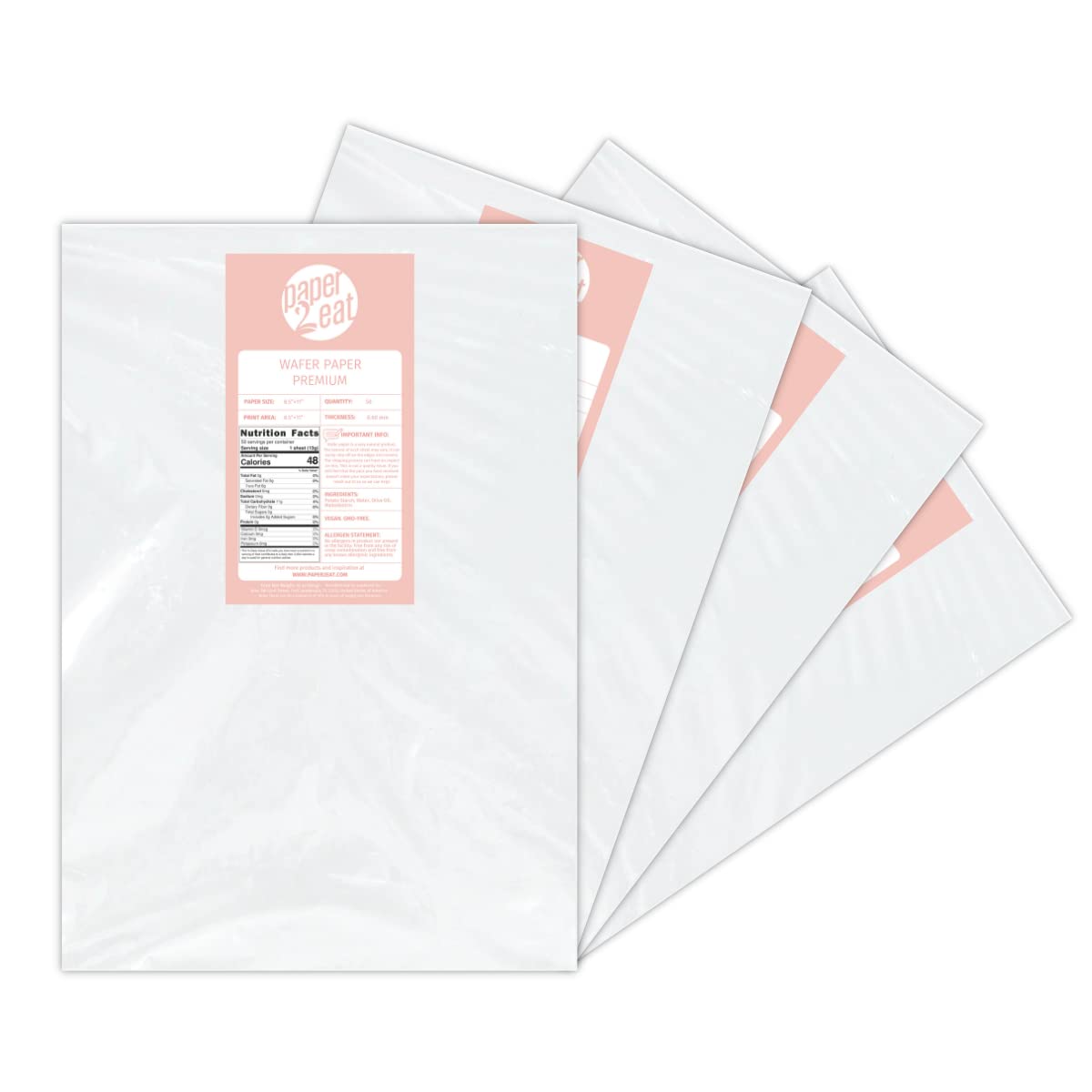 Printable Edible Wafer Paper Sheets from paper2eat
