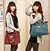 KISS GOLD(TM Women's Casual Canvas Top-Handle Bag Shoulder Bag (Blue)