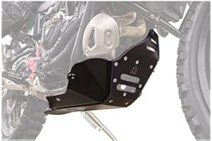 TUSK Quiet Glide Adventure Skid Plate – Black Aluminum + UHMW Armor with Linkage Guard Compatible with Yamaha TENERE 700 (2022–2025)