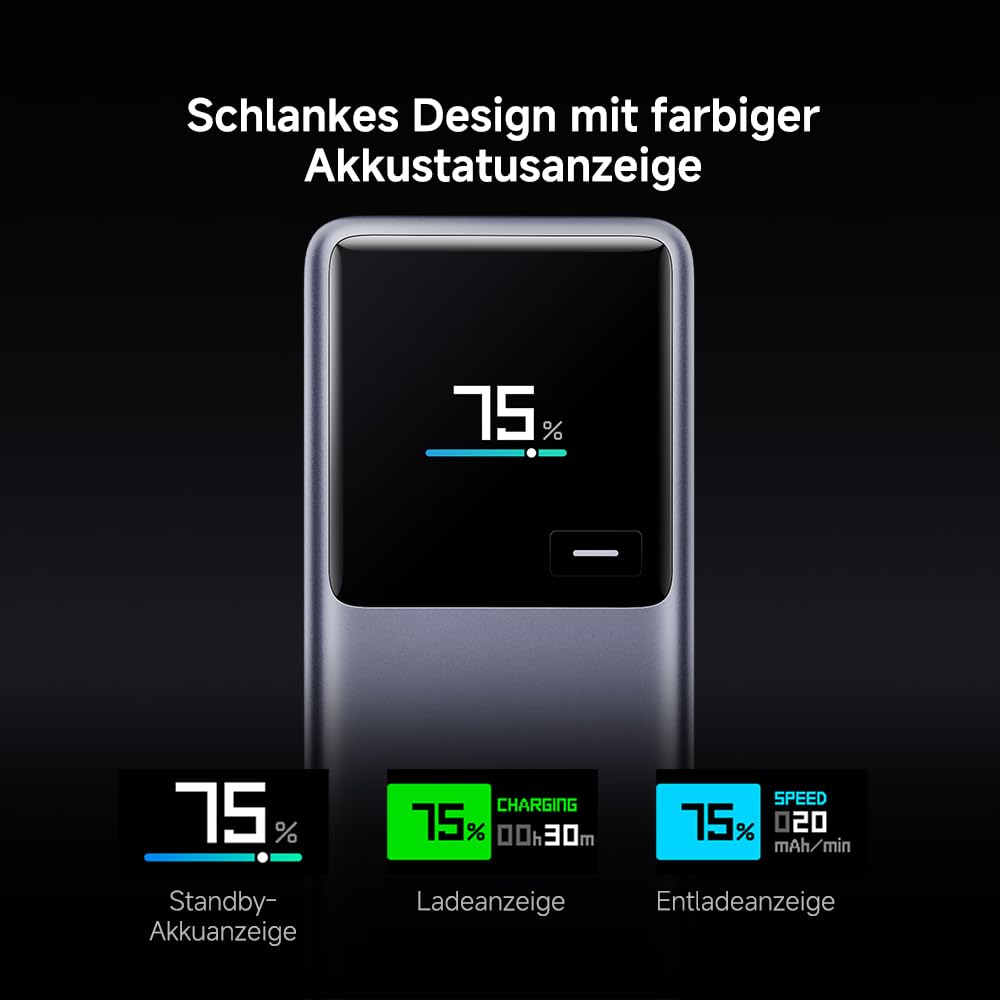 Xiaomi 165W Power Bank 10000mAh, Super Schnellladung|3 USB-C Ports for Multi-Device Charging Power, 120W PD3.0|Kompatibel mit Laptop, for iPhone 16, MacBook, Xiaomi, Samsung, Pixel 9 and More 3