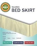 Basic Tailored Fabric Bed Skirt By GoodGram - Assorted Colors & Sizes (Queen, Beige)