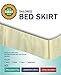 GoodGram Basic Tailored Fabric Bed Skirt By Assorted Colors & Sizes (Queen, Beige)