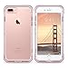 ULAK Compatible with iPhone 8 Plus/iPhone 7 Plus Case Clear, Slim Fit Shockproof Bumper PC Frame TPU Back, Proffesional Protective Case Cover for Apple iPhone 7 Plus/8 Plus 5.5 inch, Rose Gold Frame