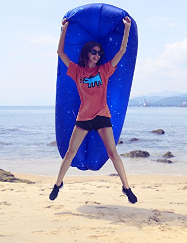 yeacar Inflatable Lounger Air Sofa, Portable Waterproof Indoor or Outdoor Inflatable Couch for Camping Park Hiking Travelling Picnics Pool Music Festivals and Beach Party - Thumbnail 3