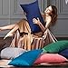 NTBAY Zippered Satin Pillow Cases for Hair and Skin, Luxury Standard Hidden Zipper Pillowcases Set of 2, 20x26 Inches, Dark Grey
