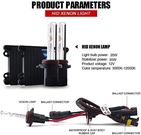 Autolizer 55W HID Xenon Headlight Conversion Kit [H4 HB2 9003 - 10000K Deep Blue] Bi-Xenon Head Lamp