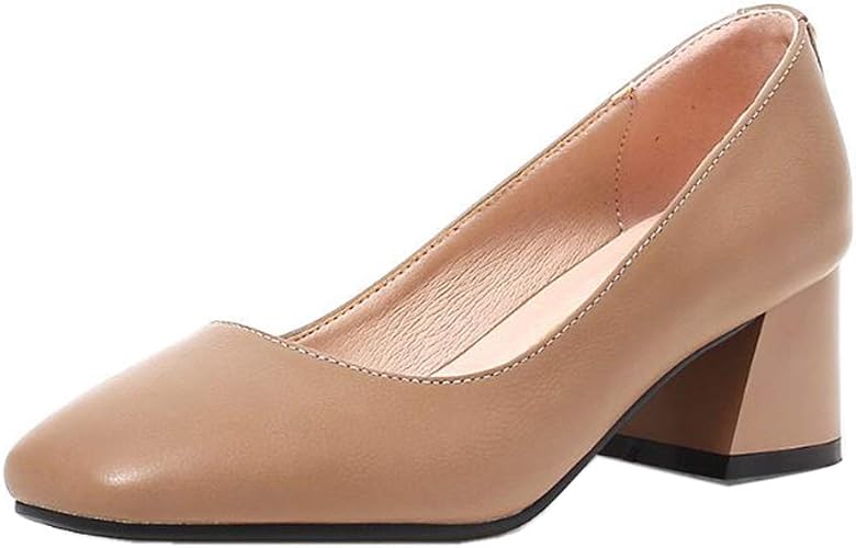 Amazon Iceyzoey 太ヒール パンプス スクエアトゥ フォーマル シューズ レディース Iceyzoey パンプス