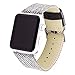 Bandmax Fabric Replacement Strap Compatible with Apple Watch, Stainless Steel Buckle Denim Fabric Watch Band Compatible with Apple Watch Series 6/5/4/3/2/1 All Version(Stripe 38MM/40MM)