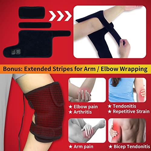 Hand & Wrist Heating Pad Wraps, Auto Shut Off Therapy Electric Heated Brace for Carpal Tunnel