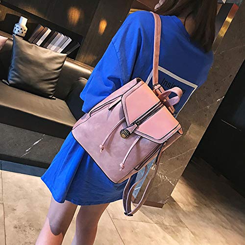 Clearance Sales!! ZOMUSAR Women Backpack Purse PU Leather Convertible Ladies Rucksack Zipper Pocket Crossbody Shoulder Bag (Pink)