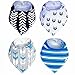 American Kiddo Baby Bandana Drool Bibs for Boys 100% Waterproof Organic Cotton With Snaps and Back Pocket (4-Pack) for Drooling and Teething Babies and Toddlers - 