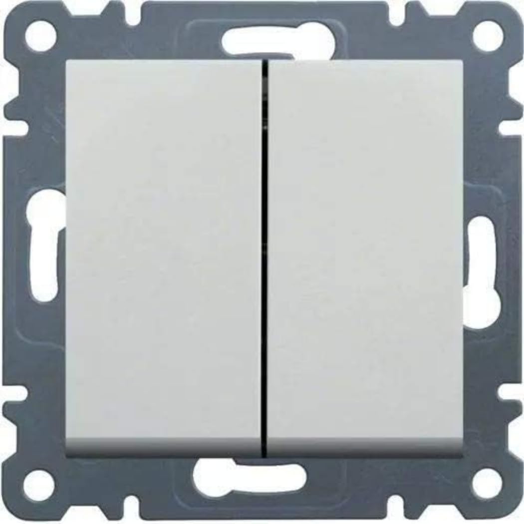 Hager lumina2 Double Switch – lumina2 Polar White