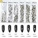 4574pcs Nail Art Rhinestones Clear Nail Crystal Flat Back Circular Glass Studs Stones for 3D Nails Art Decorations Manicure Tools（1.3mm - 4.8mm) (Crystal Clear)