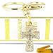3D Cubic Cross Shape Stainless Alley Metal Bling Crystal Rhinestone Key Chain Ring Keychain Cell Phone Car Charm Decoration Pendant Ornament