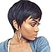 AISI HAIR Pixie Cut Wig Human Hair Short Brazilian Wigs Black 100% Virgin Human Hair Wigs For Women Short Wig Human Hair Glueless Full Wigs Natural Color