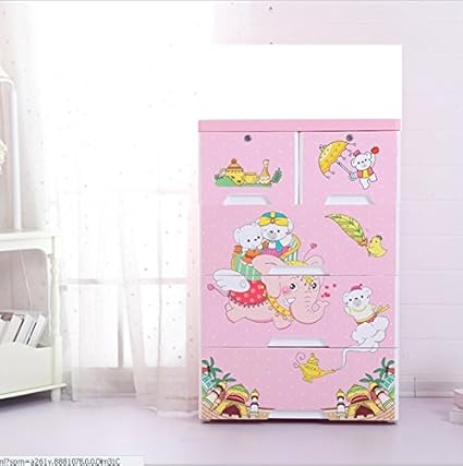 Thetickletoe Thickened Fiber Plastic Cartoon Chest Of Drawers Toy
