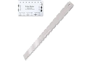 String Action Ruler and Notched Straight Edge – Stainless Steel Guitar Setup Tools for Electric and Acoustic Guitars, Bass, L