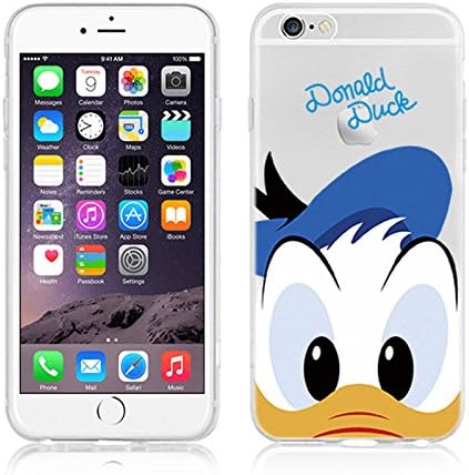 Disney Donald cartoon Character Transparent Soft TPU cases for iphone 5/5s ; 5c ; 6/6s ; 6PLUS ; & iphone 7 Soft TPU cases (iphone 7, Donald)