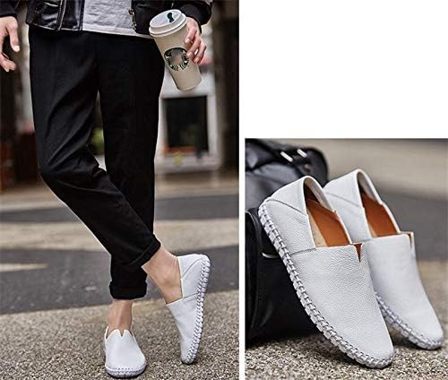 Amazon メンズ スリッポン メンズ ローファー ドライビングシューズ 紳士靴 カジュアル 滑り止め 柔らかい 軽量通学 白 25 5cm 303 おもちゃ ホビー