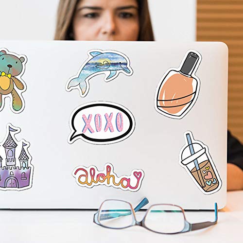 BOENFU Cute Vsco Stickers for Water Bottles, 47 Pack Laptop Stickers Trendy Aesthetic Stickers for Guitar Computer Phone, Water Bottles Stickers for Teens Girls