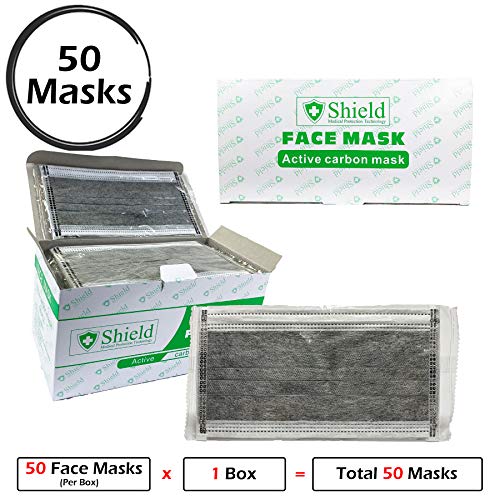 Professional Disposable Face Mask with Carbon Filter (4-Ply) with Earloop for Virus, Bacteria, Germ, Dust, Pollen, Particle Protection (50) - Thumbnail 5