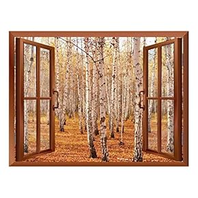 Autumn Birch Forest Removable Wall Sticker/Wall Mural - 24"x32"