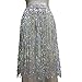Pinda Holographic High Waisted Sequin Fringe Skirt
