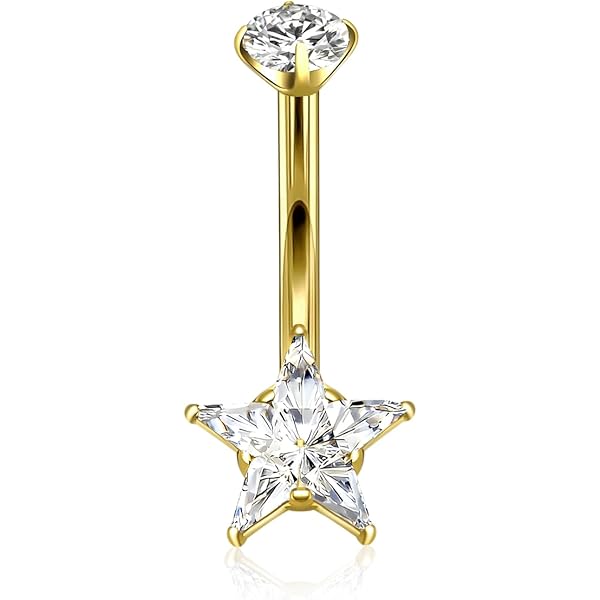 JewelStop Anillo De Ceja Curvada De Oro Blanco Sólido