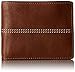 Fossil mens Turk Leather Rfid Blocking Bifold Flip Id wallets, Brown, One Size US