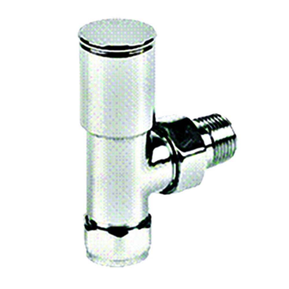 Angled Rad Valve, Silver, 15 mm