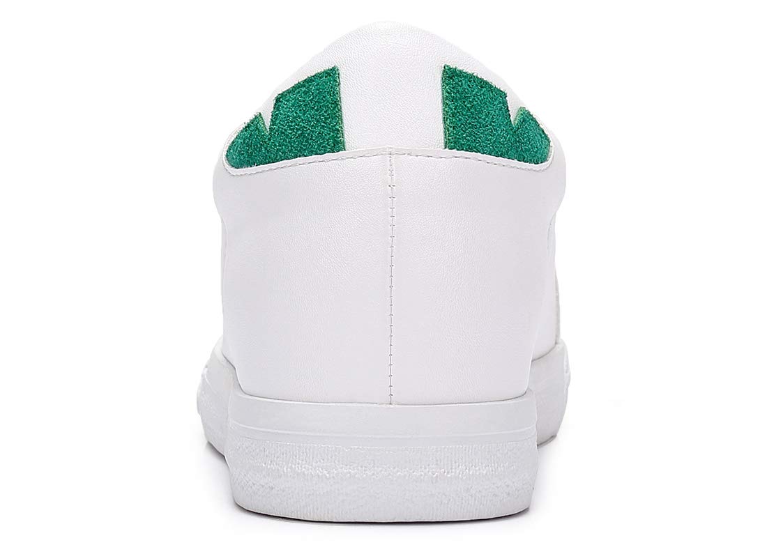 CAMEL CROWN Weiße Sneaker Schuhe Damen Low-Top Schnürhalbschuhe Flach ErhöhenSchuhe Rutschfest Leicht für Schule Casual EU36-40