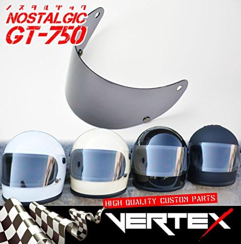 Gt750 ヘルメット 族ヘル ノスタルジック ヘルメットシールド 専用 新作 大人気 ダークスモーク Gt 750
