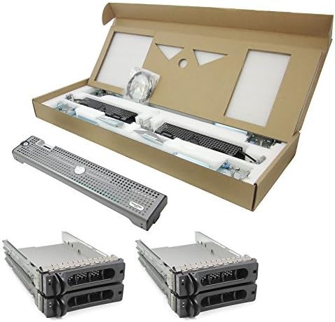 Dell PowerEdge 2950 Gen III Bundle includes Rails Kit, Front Bezel, and 4 x 3.5" Drive caddies (Certified Refurbished)
