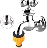 YAAVAAW 3 Pack Garden Hose Tap Connector 2-in-1 BSP Threaded Fitting view 5