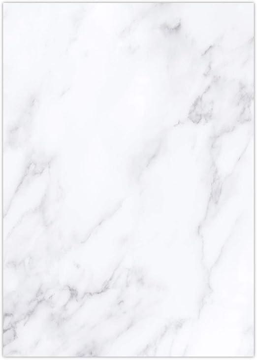 Marble Paper Set I 50 Sheets in DIN A4 I Letter Paper for Certificates