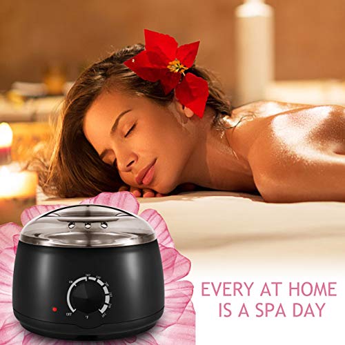 FitMaker Wax Warmer Hair Removal Kit, Professional Wax Heater Pot Self-Waxing Spa 4 Flavors Hard Wax Beans + 20 (Updated Version)