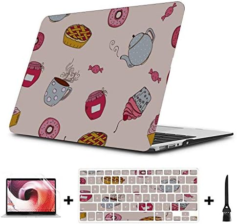 Macbook Cases Elegant Retro Art Tea Set Teapot Cup Plastic Hard Shell Compatible Mac Air 11" Pro 13" 15" Macbook Air 11 Case Protection For Macbook 2016-2019 Version