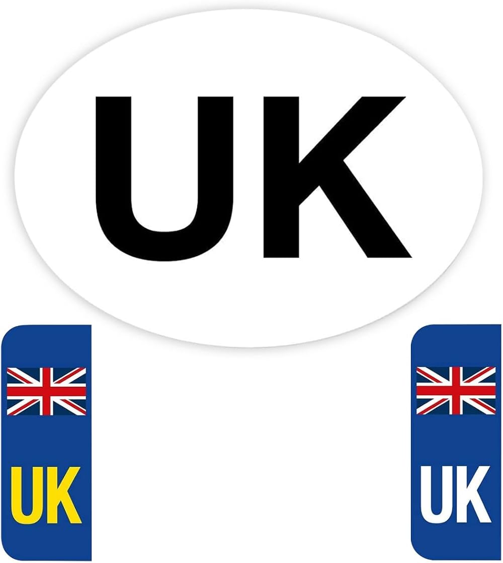 Rubigo 3 Pack UK Car Stickers Vinyl Legal Size EU Brexit Flag Replacement