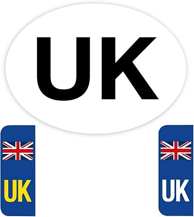 Rubigo 3 Pack UK Car Stickers Vinyl Legal Size EU Brexit Flag Replacement