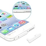 PortPlugs - iPhone 6, 6s Dust Plug - (Set of 5) UniPlugs Allow Easy Access to One Port While Remaining Securely Attached - Protects iPhone from Dust, Dirt & Pocket Lint (White)