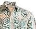 Johari West Men's Button-Down Short Sleeve Shirt, Geometric Forest (Sand, X-Large)