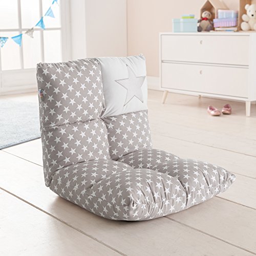howa-2-in-1-poltrona-divano-per-bambini--schienale-regolabile-in-6-posizioni-grigio-8602