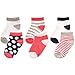 Luvable Friends 6-Pack No Show Socks, Pink and Gray, 12-24 Months