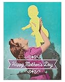 American Greetings Funny Psycho Mother's Day Greeting Card with Glitter