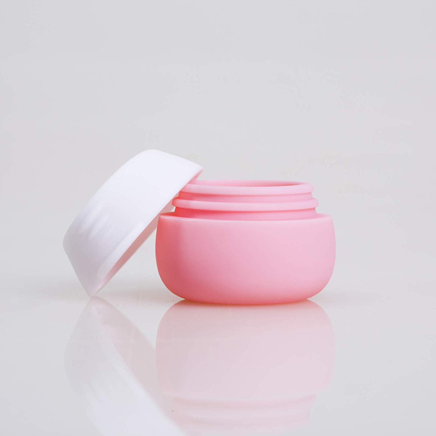 Gemice Silicone Cream Jars, TSA Approved Travel Size Containers - Leak-proof Travel Accessories with Lid for Cosmetic Makeup Face Body Hand Cream (4 Pieces)