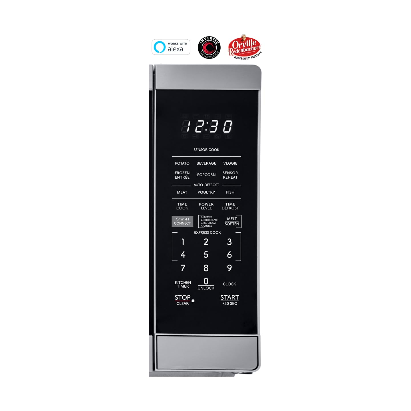 SHARP Countertop Microwave Oven Compatible with Alexa Orville Redenbacher's Certified with Removable 12.4