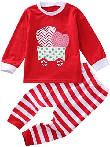 Zekyy Baby Children Heart-shaped Picture Babysuit Bodysuit 2-9 Years Old For School And Home (3-4 years old, Red)