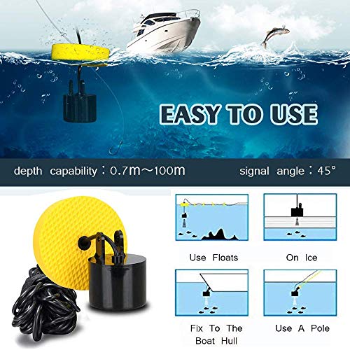 LUCKY Portable Fish Finder Fish Detector Device Handheld Depth Finder for Boat Kayak Canoe